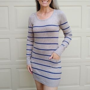 RUBY MOON soft striped sweater dress S M (D3)